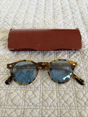 Oliver Peoples Gregory Peck Frames with Blue Lenses